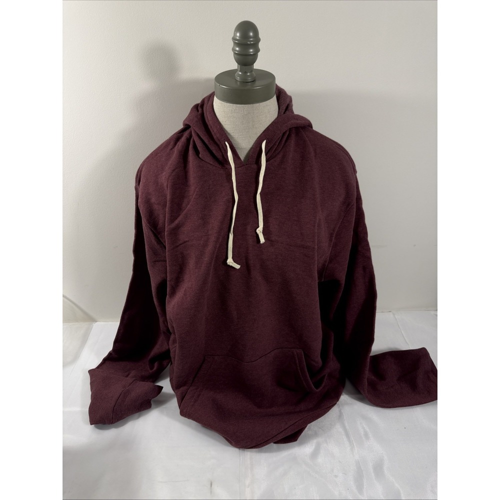 Alternative Apparel Men's Hooded Pullover‎ Sweatshirt - Burgundy Sz XL. NWOT